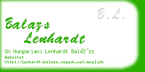 balazs lenhardt business card